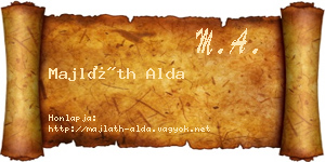 Majláth Alda névjegykártya